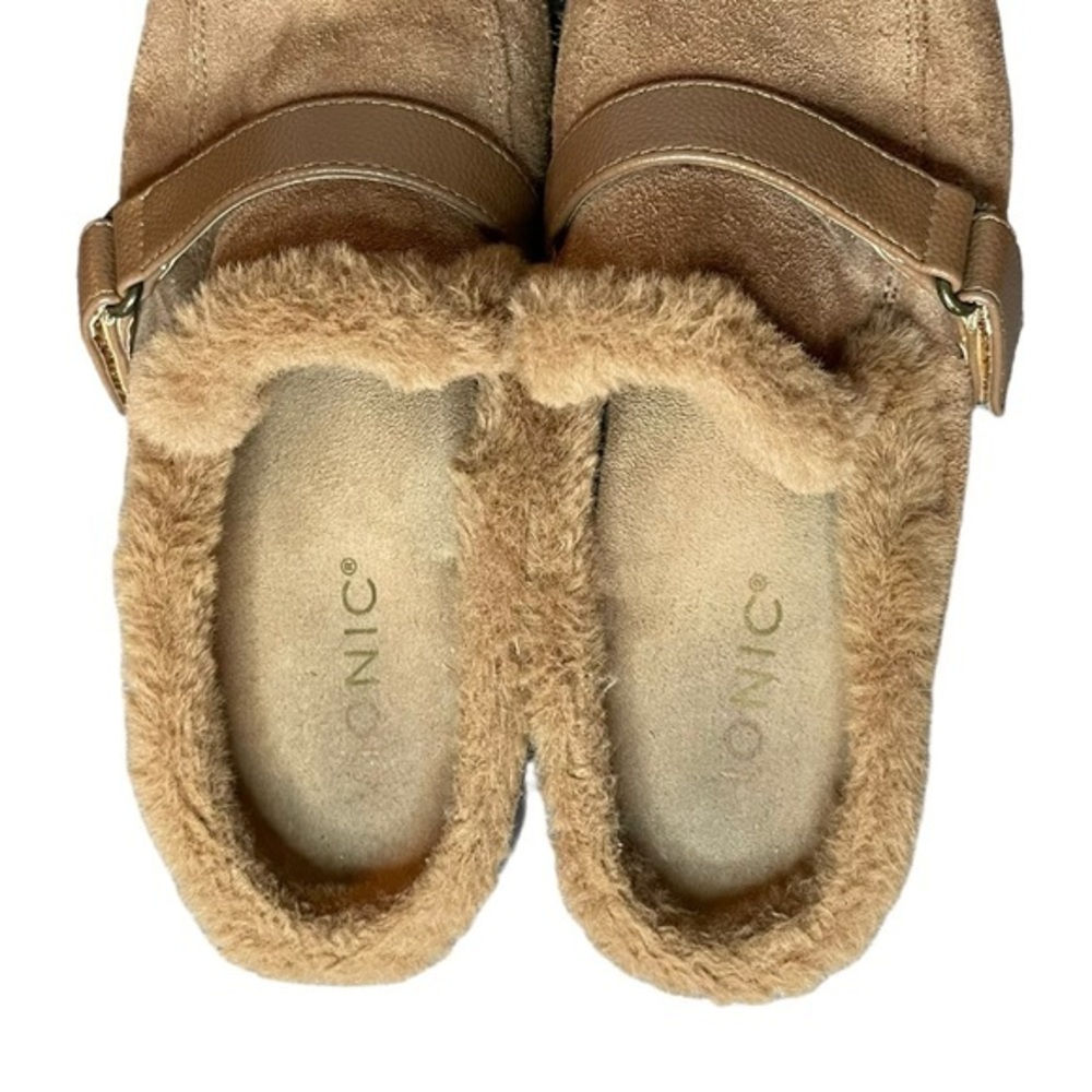 Vionic Womens Kailen Faux Fur Tan Brown Sherpa‎ Mules Slip-On Size 6.5 - Picture 6 of 7